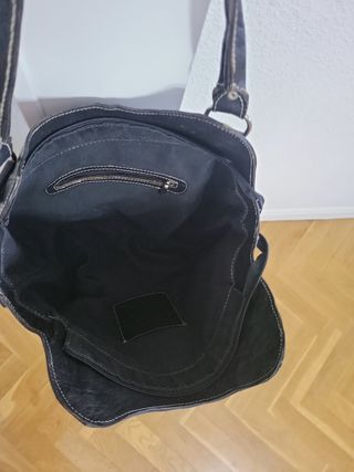 Bolso piel  Negro Auténtica Genuina Leather