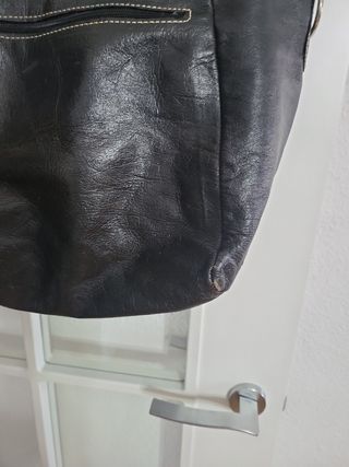 Bolso piel  Negro Auténtica Genuina Leather