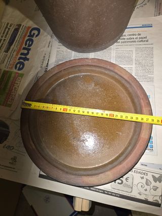 MACETAS CERÁMICA GRANDES CON SU PLATO.