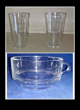 2 vasos vino fino Duralex antiguos