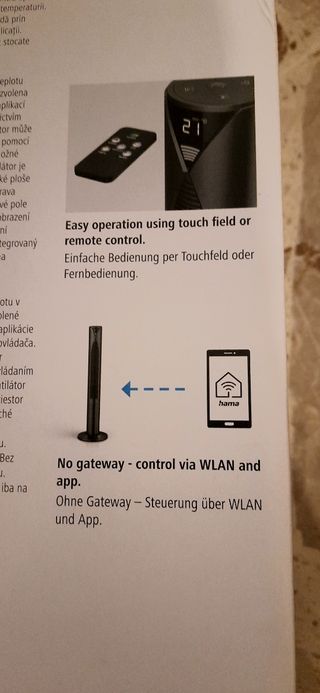 Ventilatore smart a colonna in titanio