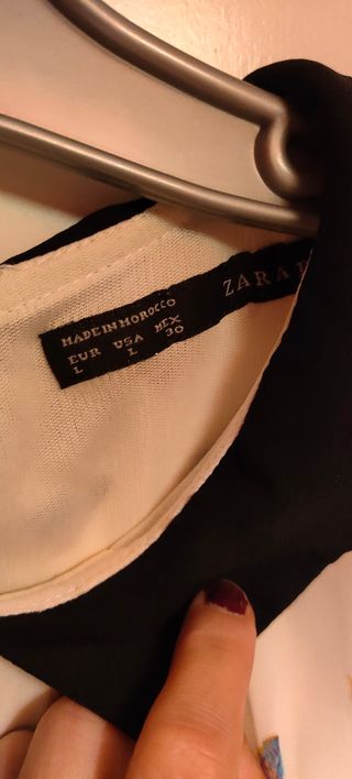 Vestido talla L Zara estampado mariposas