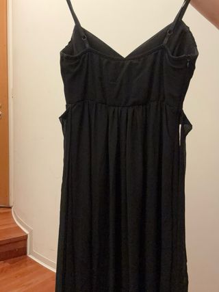 Splendido vestito da cerimonia nero lungo/Vestido