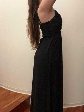 Splendido vestito da cerimonia nero lungo/Vestido