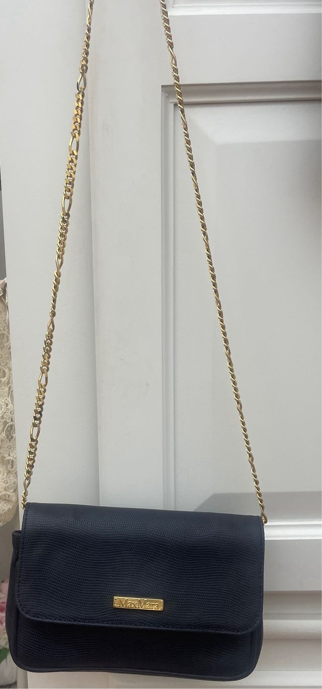 Tracolla Max Mara pelle blu