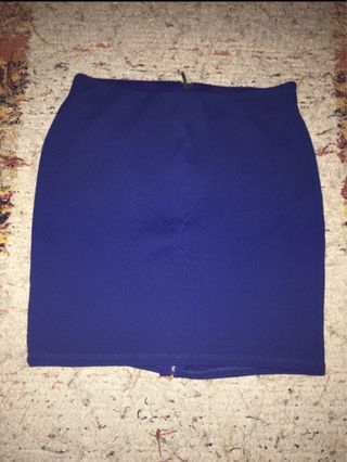 Falda tubo azul electrico