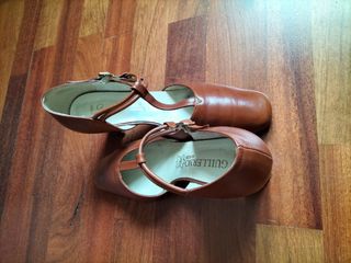 Zapato vestir tacón mujer marrón