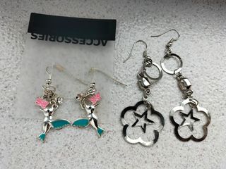 Pendientes plateados