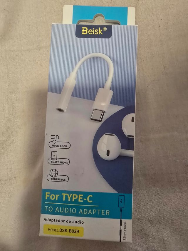 Adaptador tipo c auriculares