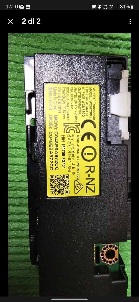 Scheda wifi samsung tv