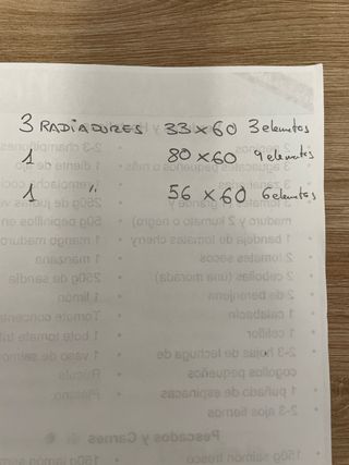 Radiadores calor azul bajo consumo.