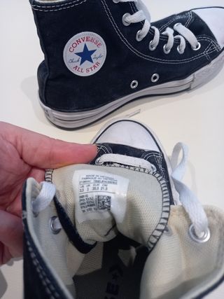 Converses negras de botín talla 35.5 OFERTAS✅