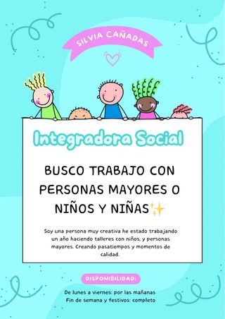 Niñera y cuidadora de personas mayores