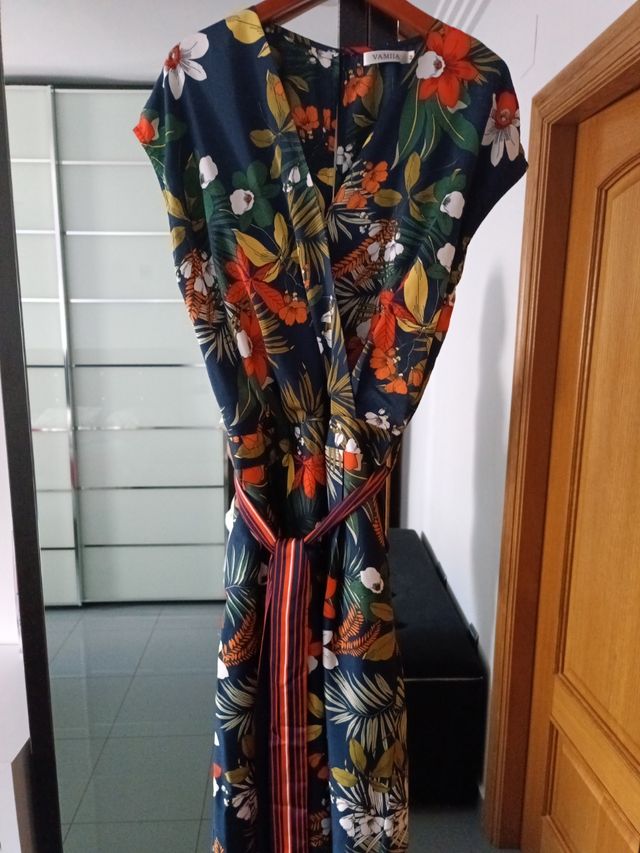 Mono satinado estampado flores