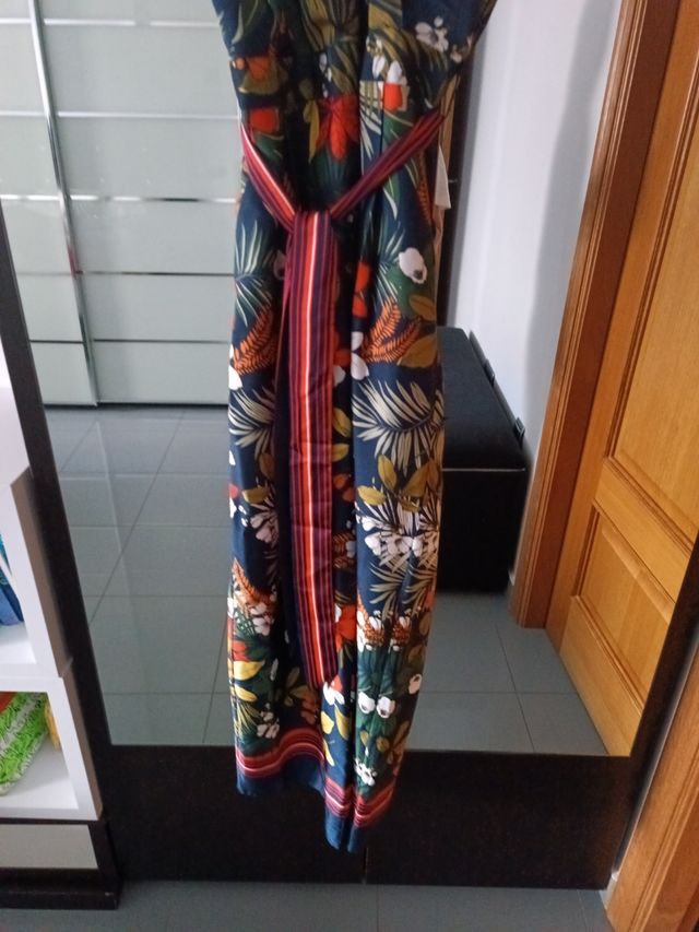 Mono satinado estampado flores