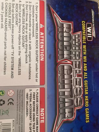 Wireless guitar hero wii blanco