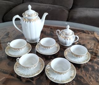 Juego de café porcelana fina