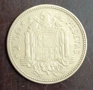 Moneda 2'50 pesetas franco 1953
