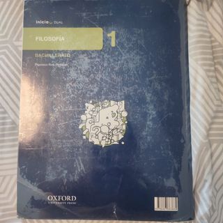 Libro de filosofía, 1° de Bachillerato Oxford