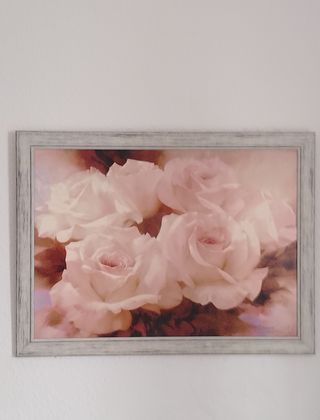 Cuadro de rosas firma de autor