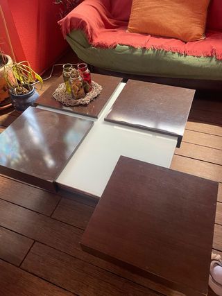 mesa de comedor plegable cuadrada