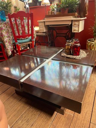 mesa de comedor plegable cuadrada