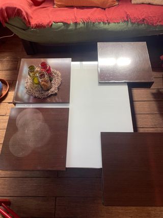 mesa de comedor plegable cuadrada