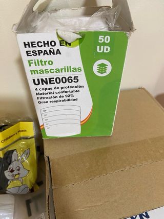 lote Mascarillas higienicas, protección covid 