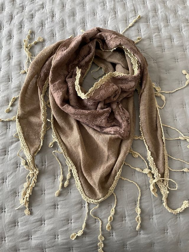 Pañuelo bufanda marrón