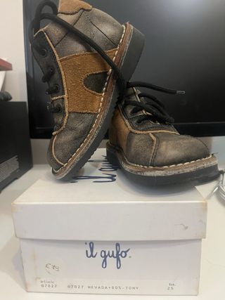 Scarponcini Il Gufo n 25 bimbo vera pelle