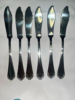 Conjunto de 6 facas de peixe