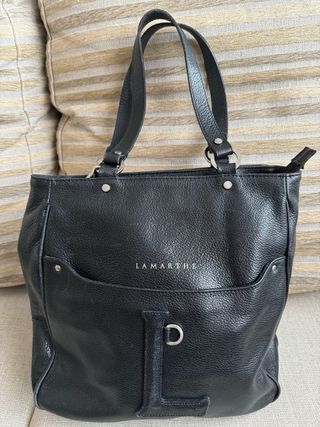 Bolso negro piel 