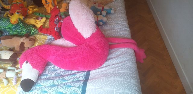 Peluche flamenco rosa