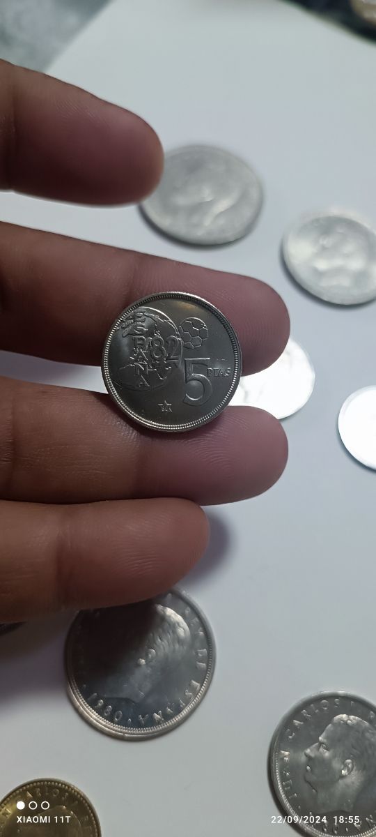 Monedas Rey Juan Carlos 1°  Mundial del 82.