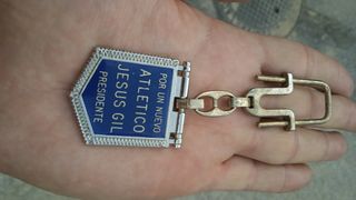 Llavero futbol antiguo Atlético Madrid Jesús Gil