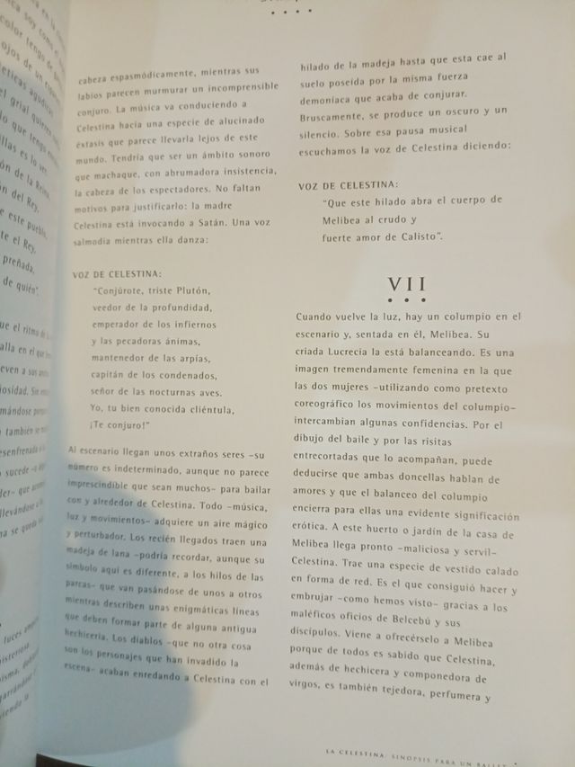 Libro. La Celestina. Teatro Real.