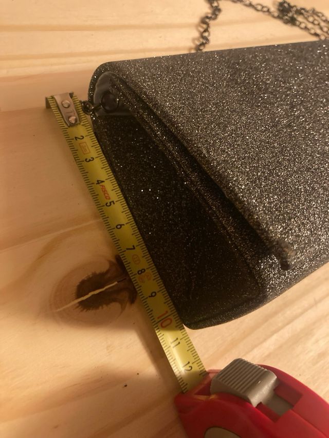 Pochette grigio brillantini nuova