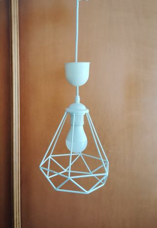 Lámpara de forja blanco