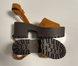 Sandalias Plataforma marrones talla 40