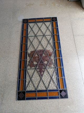 Cristales emplomados. Vitrall antiguo vidriera. 
