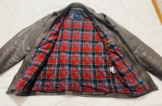 Cazadora desigual cuero