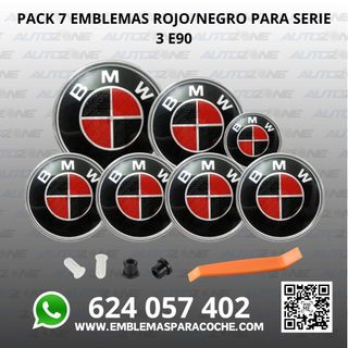 Pack emblemas BMW Rojo/Negro para Serie 3 E90