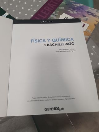 Física y Química 1º Bachillerato. Libro del estudiante. GENiOX PRO
