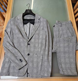 conjunto traje de cuadros