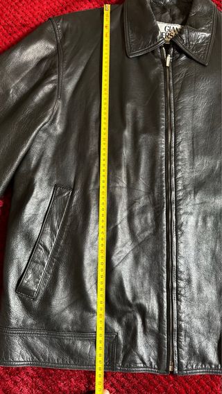 GIANNI VERSACE CAZADORA CUERO NEGRO HOMBRE L 
