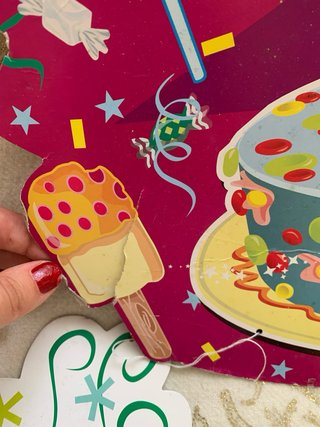 Banderin de cumpleanos pastel