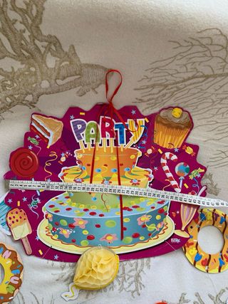 Banderin de cumpleanos pastel