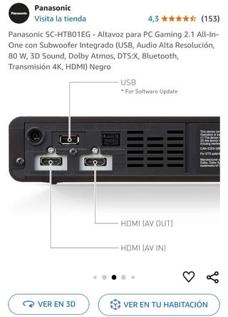 Barra de sonido PANASONIC 2.1