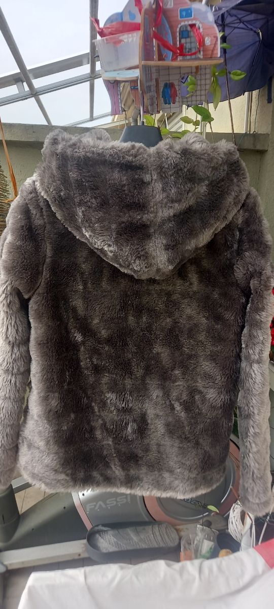 Giubbotto con cappuccio, grigio, tg S