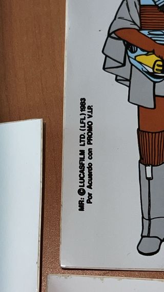 Lote de 4 pegatinas STAR WARS el retorno del Jedi